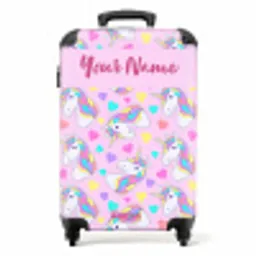 Eenhoorn euforie NBS - Handbagage koffer - Kinderen Unisex middel -productfoto_recht