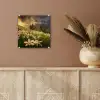 Bloemenveld - Heuvels - Zonsondergang - Berg - Natuur - Wit - Heuvels plexiglas 5mm klein -sfeer5