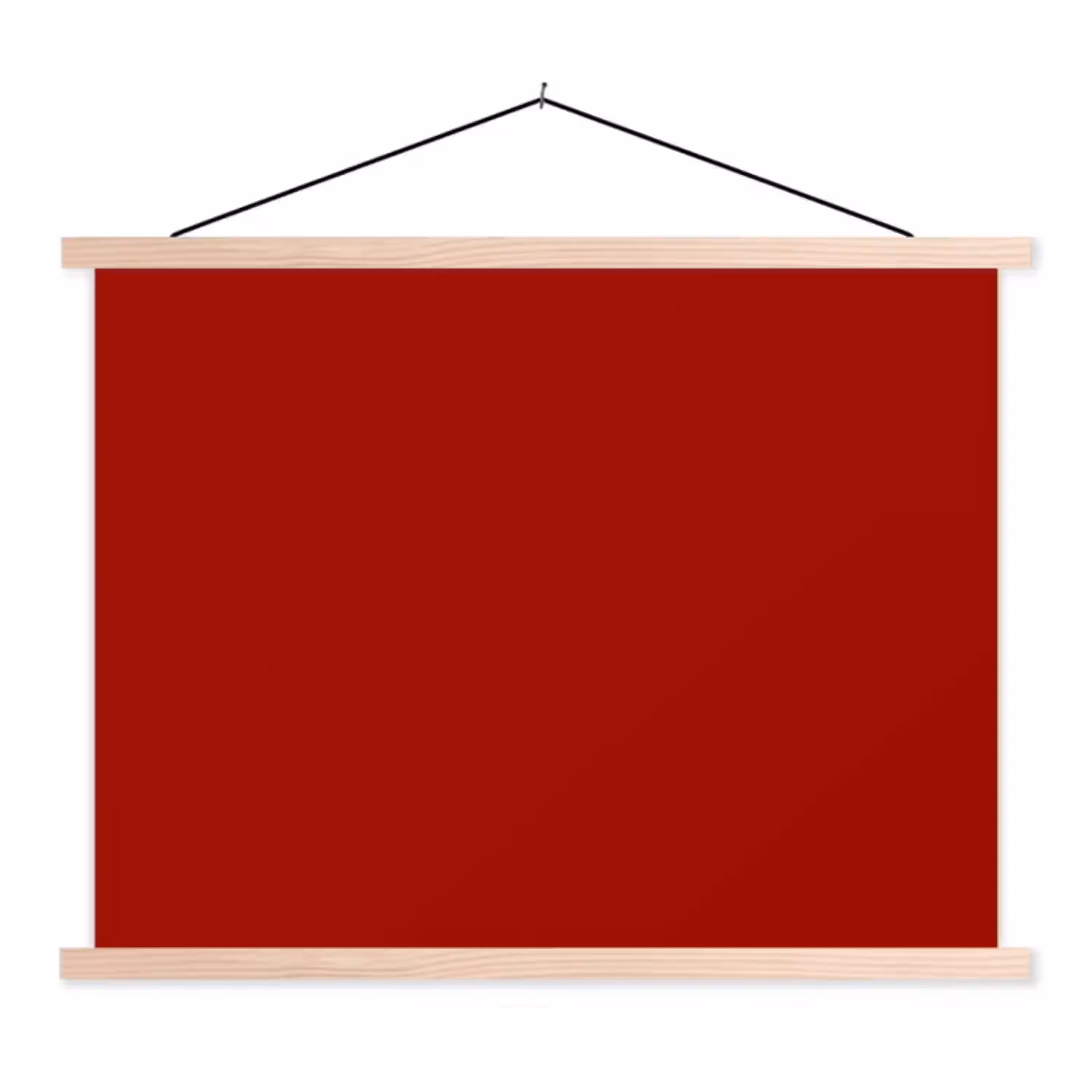 Oxblood - Maroon - Rood textielposter latten blank klein 122 -3d