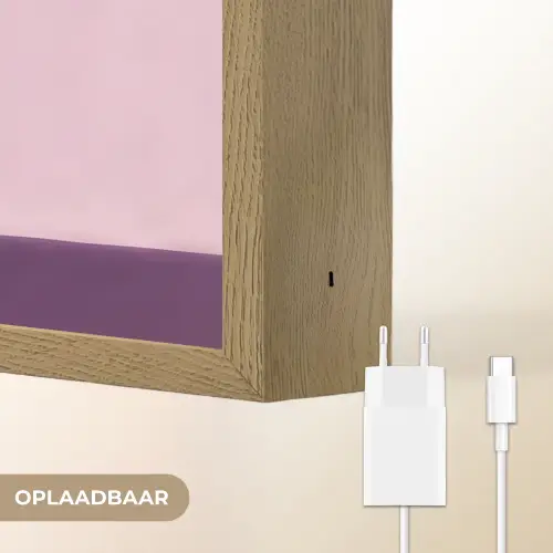 Tulpen - Vaas - Strepen - Paars Light Box met batterij (Wandlamp) middel -USP_websiteoplaadbaarNL