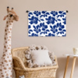 Floraal - Modern - Blauw Wandkleed katoen klein 269 -wsfeer5_kind