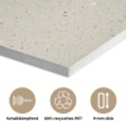 Lichtbeige - Terrazzo - Grijs PET vilt klein 837 -closeup_DE