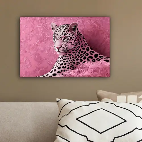 Panter - Luxe - Roze canvas 2cm klein -sfeer3
