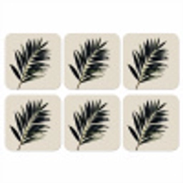 Palmblad - Subtiel - Groen - beige onderzetter kurk middel -3d