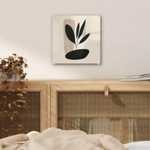 Plant - Beige - Japandi plexiglas 5mm klein -sfeer4