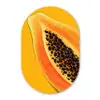 Papaja - Oranje - Topisch Wandcirkel Ovaal Forex klein -3d