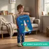 Raket - Planeet - Sterren - Veelkleurig Kinderkoffer - Blauw klein -sfeer2_NL