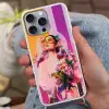 Portret - Vrouw - Abstract - Bloemen Hoesje iPhone 16 Pro Max met koord klein -sfeer3
