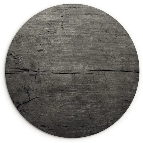 Beton - Grijs - donker Wandcirkel kunststof plaat 5mm dik klein -3d
