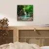 Jungle - Waterval - Planten - Water - Natuur aluminium wit klein -sfeer3
