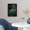 Paradijsvogel - Bloem - Exotisch fotolijst zwart zonder passe partout klein -sfeer4