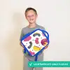 Dino - Patronen - Kind - Roze - Meisjes Kinderrugzak - Blauw middel -sfeer1_UK