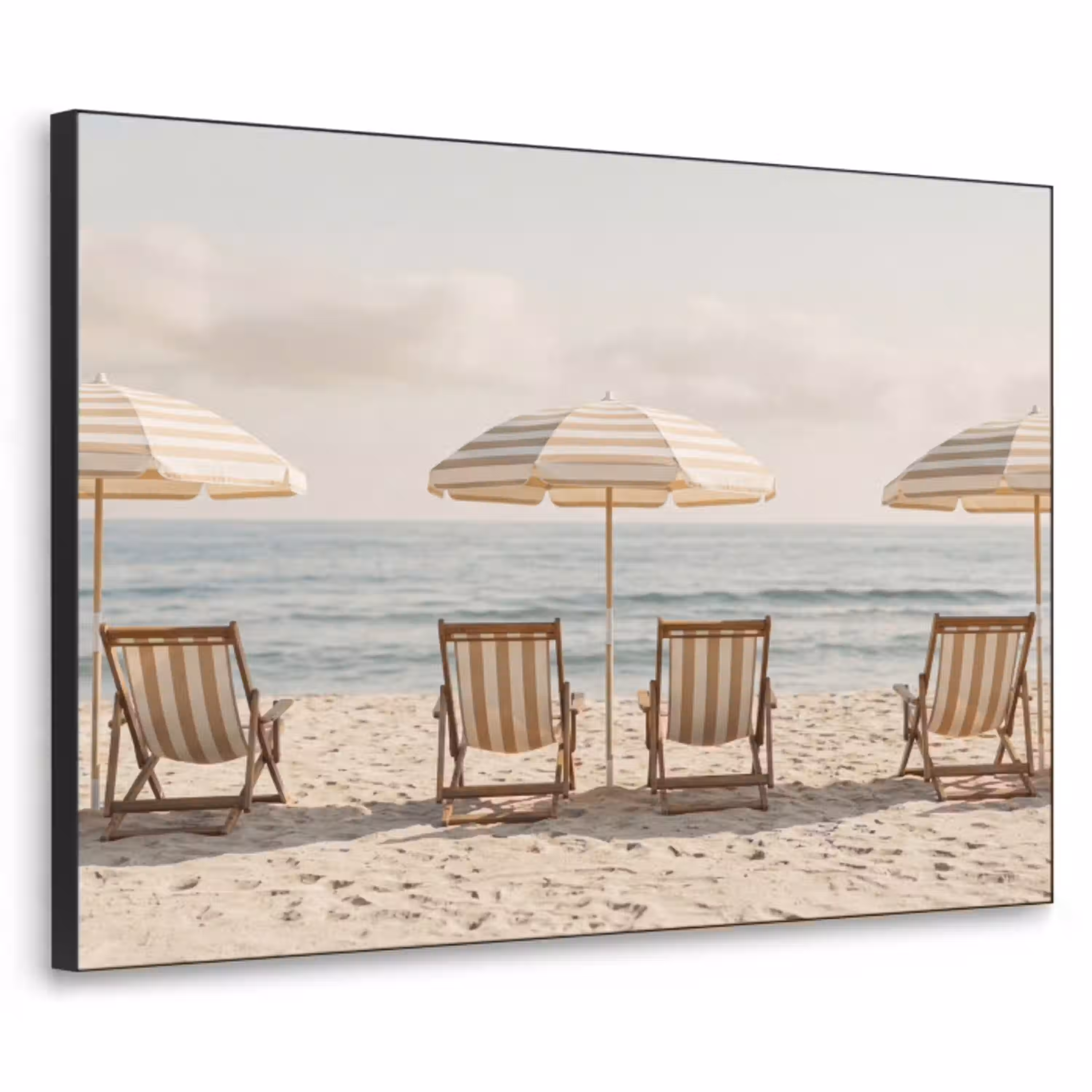 Strand - Stoelen - Parasol Textielframe zwart klein -3d