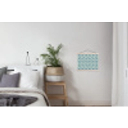 Patroon - Symmetrisch - Blauw textielposter latten blank klein 122 -woonkamer