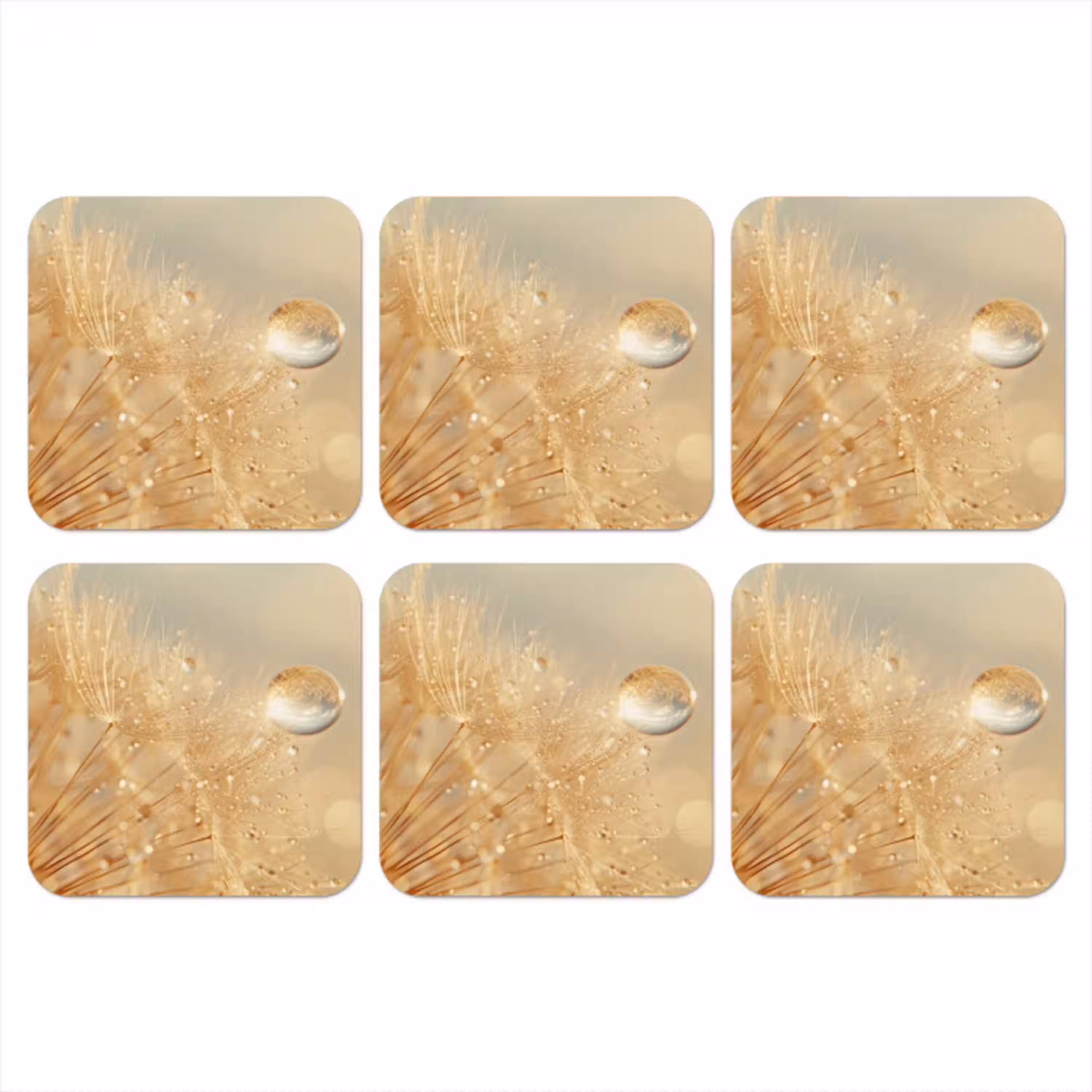 Paardenbloem - Water - Natuur - Planten - Modern onderzetter kurk middel -3d