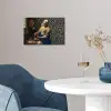 Melkmeisje - Kunst - Panterprint - Vermeer - Schilderij - Oude meesters poster papier klein -sfeer3