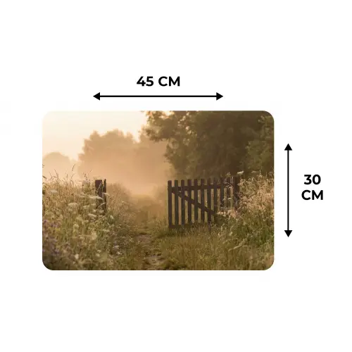 Hek - Natuur - Mist - Veld Placemat vinyl groot -specs