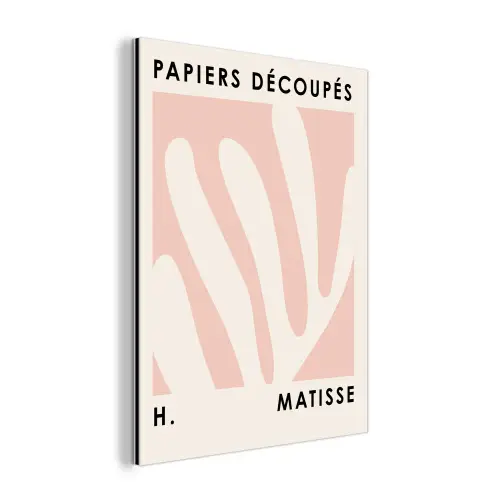 Matisse - Roze - Pastel - Abstract aluminium wit klein -3d