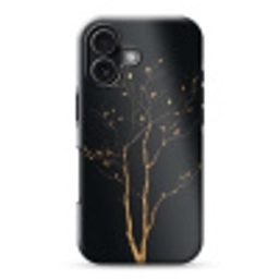 Takken - Blaadjes - Zwart Toughcase MagSafe Apple iPhone 17 klein -3d