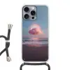 Wolk - Regenboog - Zee Hoesje iPhone 16 Pro Max met koord klein -3d