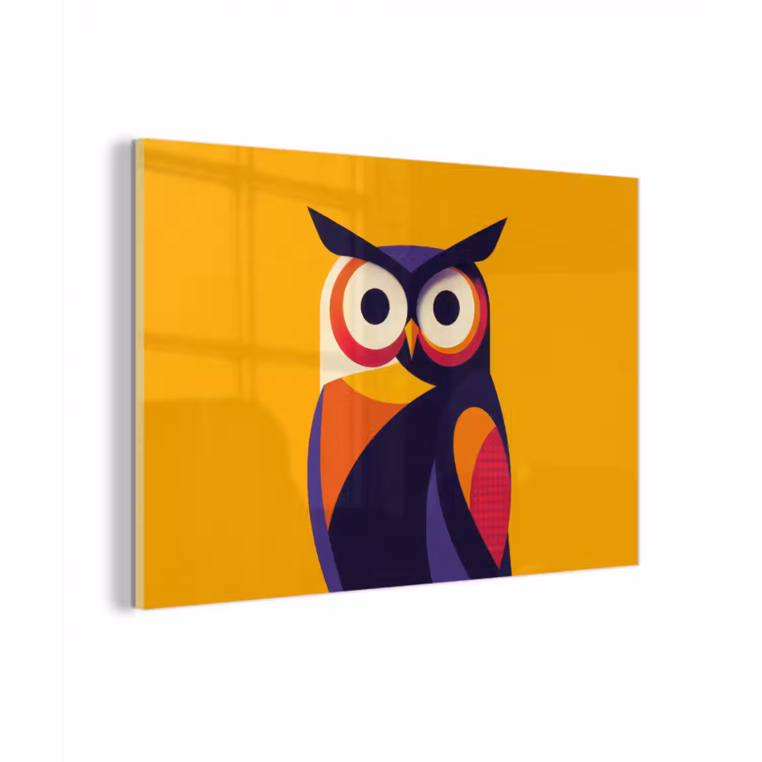 Glasbild - Eule - Grafik - Bunt - Augen