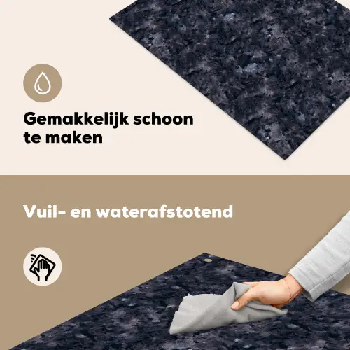 Grijs - Zwart - Patroon Inductie beschemer met haakjes klein 777 -ky-schoon-nl