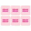 Bisou - Roze - Dikke letters onderzetter kurk middel -3d