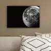 Close-up - Maan - Wit - Textuur canvas 2cm klein -sfeer3