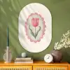 Tulp - Lijst - Ovaal - Illustratie Wandcirkel Ovaal Glas middel -sfeer2
