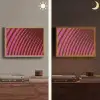 Lijnen - Rood - Beweging Light Box met batterij (Wandlamp) middel -sfeer3