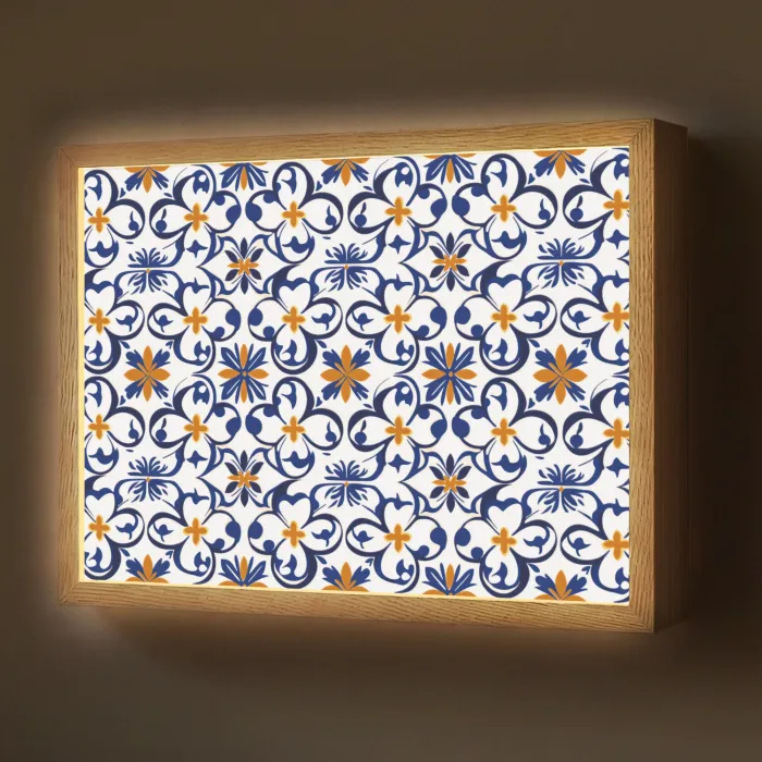 Patroon - Modern - Kleurrijk Light Box met batterij (Wandlamp) middel 907 -z3d_website