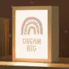 Kinderen - Regenboog - Pastel - Quote - Dream Big Light Box met kabel klein -zzz_3d_website