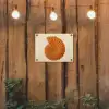 Schelp - Oranje - Ribbels tuinposter los doek klein -sfeer1