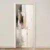 Kunst - Abstract - Grijs - Industrieel deurposter klein -3d_beige