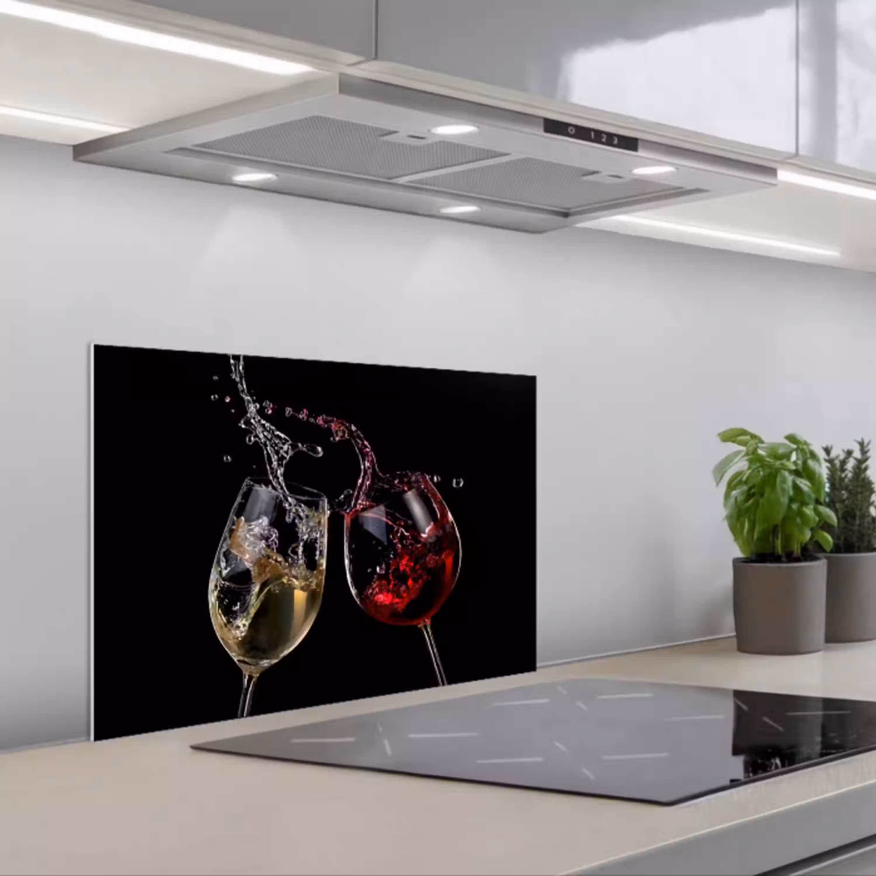 Dynamische Wijnsymfonie keuken achterwand spatscherm klein -3d_schuin