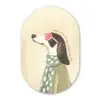 Quote - Hond - Zonnebril Wandcirkel Ovaal Glas middel -3d