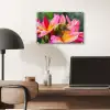 Tropische vogel tussen roze bloem plexiglas 5mm klein -sfeer6