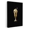 Milkshake - Goud - Drinken - Zwart KitchenYeah - Keuken - Canvas klein -3d