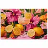 Drink - Bloemen - Yellow poster papier klein -3d