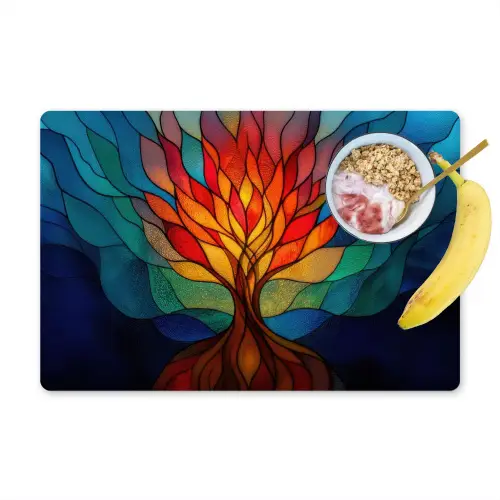 Sierglas - Boom - Rood - Vlakken Placemat vinyl groot -zzzproduct_Kitchenyeah-website