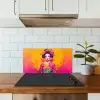 Bloemen - Vrouw - Kimono - Roze keuken achterwand spatscherm klein -sfeer2