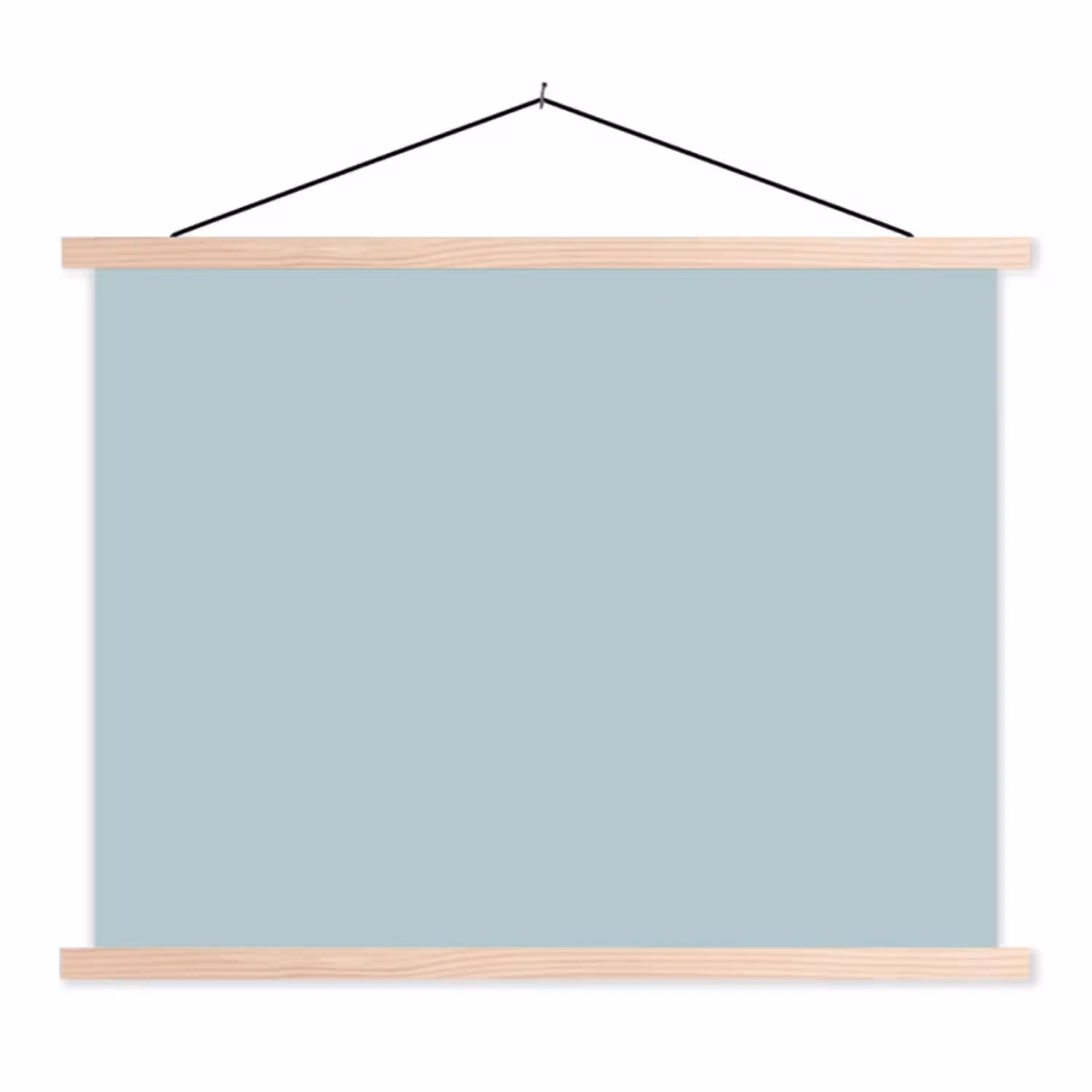 Slate - Blue - Blauw textielposter latten blank klein 122 -3d