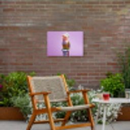 Papegaai - Koksmuts - Pilaar - Vogel Tuinposter op houten frame 2 cm dik klein -sfeer3