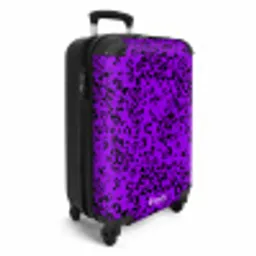 Panterpatroon in paars en zwart NBS - Handbagage koffer - Volwassenen Unisex middel -productfoto_3d