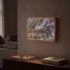 Marmer - Goud - Roze Light Box met batterij (Wandlamp) middel -sfeer1