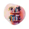 Planken - Boeken - Bladeren Wandcirkel Organisch Forex 3mm klein -3d