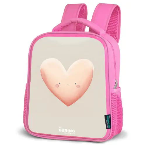Hart in pastel kleuren Kinderrugzak - Roze middel -schuin
