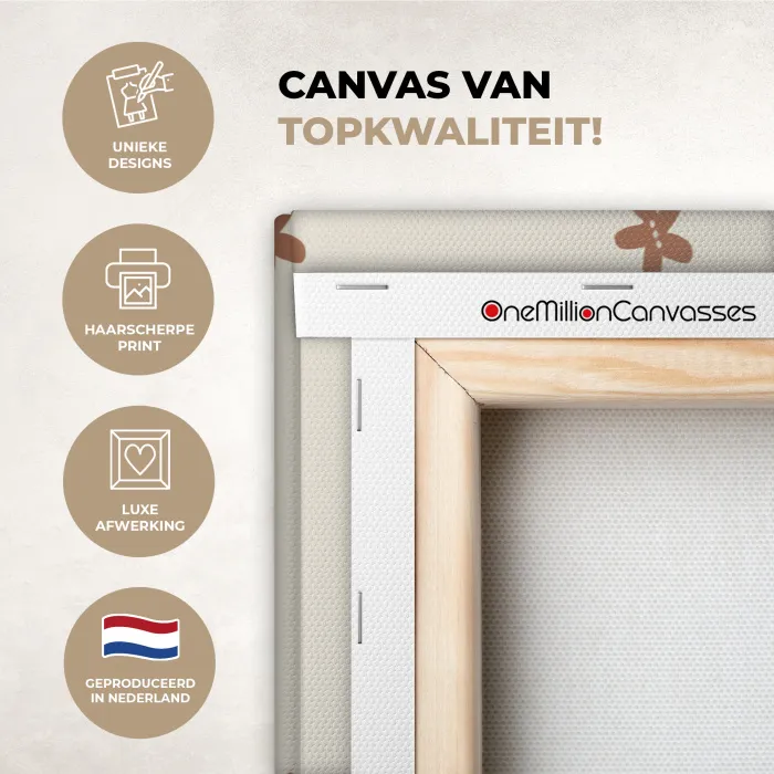 Patroon - Koekjes - Beige canvas 2cm xxl 828 -sfeer2