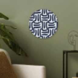 Abstract - Modern - Blauw Akoestische PET Vilt - Rond klein 838 -sfeer2