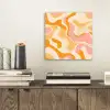 Abstract - Golvend - Oranje aluminium wit klein -sfeer1